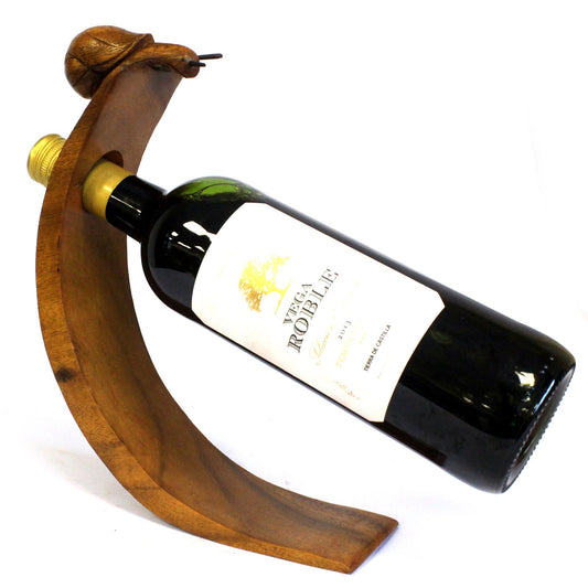 Snail Balance Wine Bottle Holder – Charming Nature-Inspired Decor