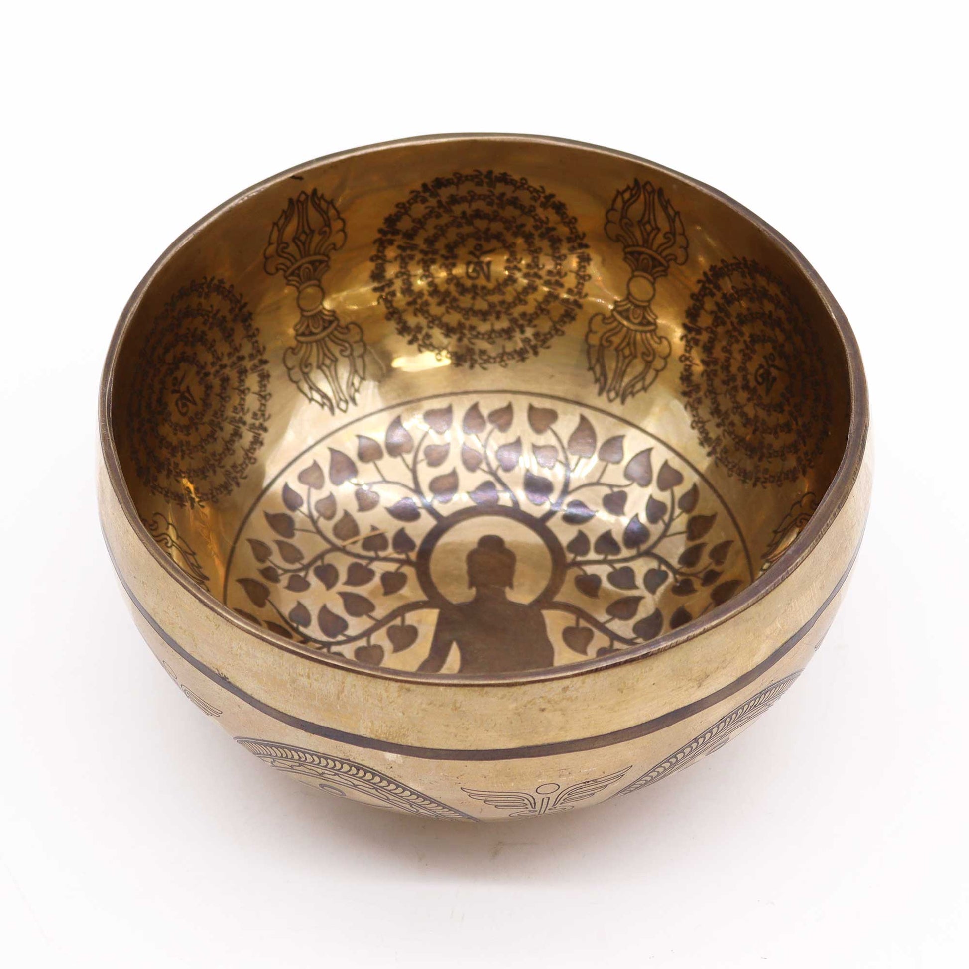Bodhi Tree Buddha Tibetan Healing Engraved Bowl 16cm | UK Free Delivery
