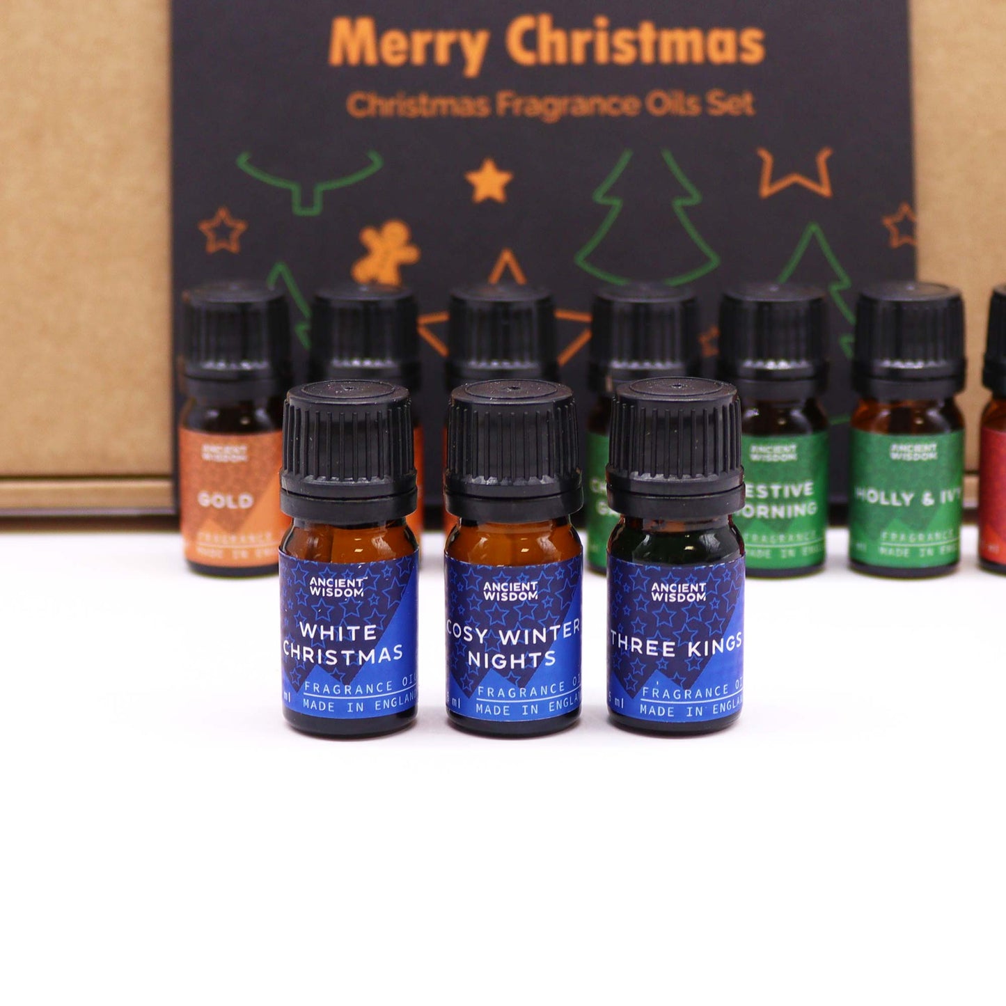 Christmas Fragrance Oils Set - Aromatherapy Festival Gifts Box