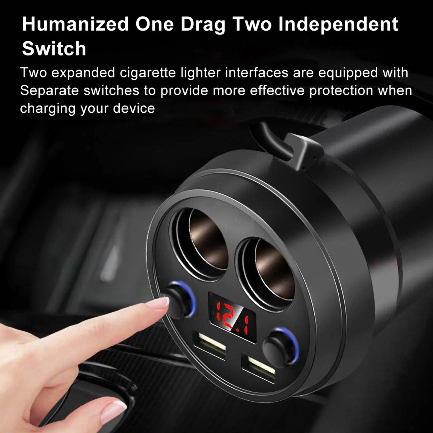 Cup Car Charger Dual USB Car Wireless Charger Universal Cell Phone Holder