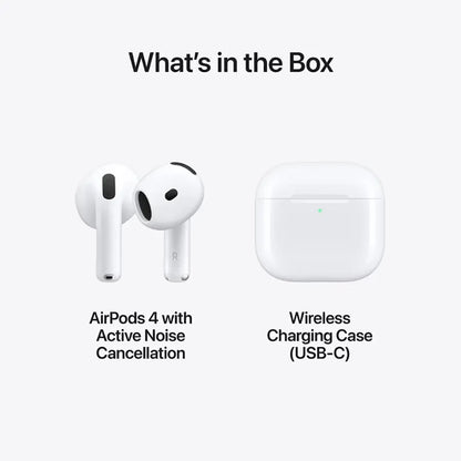 Apple AirPods 4 with Active Noise Cancellation - White MXP93LL/A