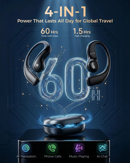 AI Language Translation Earbuds Real Time 3-in-1 Translator Earbuds