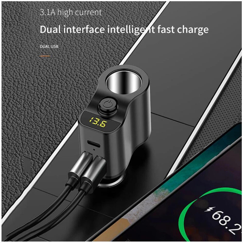 80W car cigarette lighter socket Splitter Car Charger Adapter USB C Type PD port