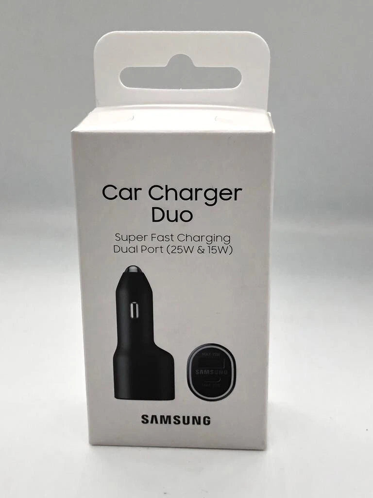 Genuine Samsung Car Charger Duo USB/Type-C For Galaxy S8 S9 S10 S20 S21 S22 S23