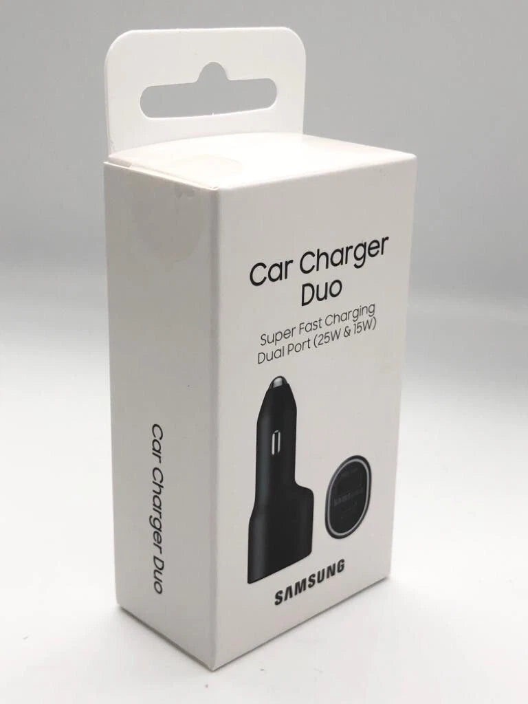 Genuine Samsung Car Charger Duo USB/Type-C For Galaxy S8 S9 S10 S20 S21 S22 S23