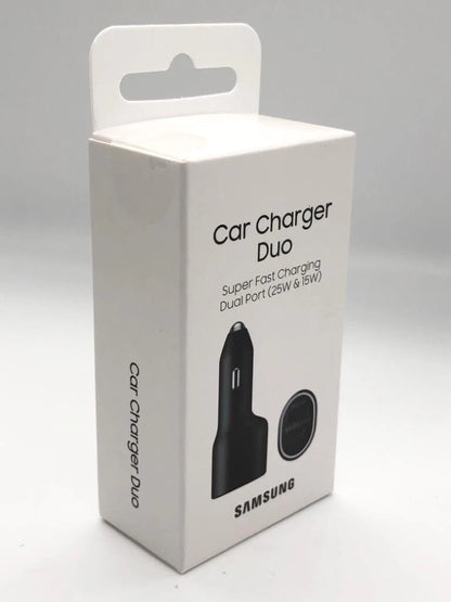 Genuine Samsung Car Charger Duo USB/Type-C For Galaxy S8 S9 S10 S20 S21 S22 S23