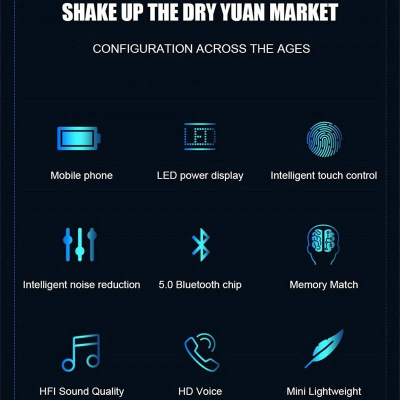 Bluetooth Earphones with Charging Case Earbuds For Samsung S22 S23 S24 S25 Ultra