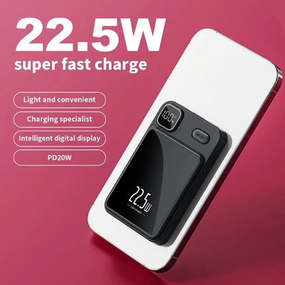20000mAh Magnetic Wireless Power Bank Charger LED Display For iPhone 17/16/15