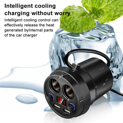 Cup Car Charger Dual USB Car Wireless Charger Universal Cell Phone Holder