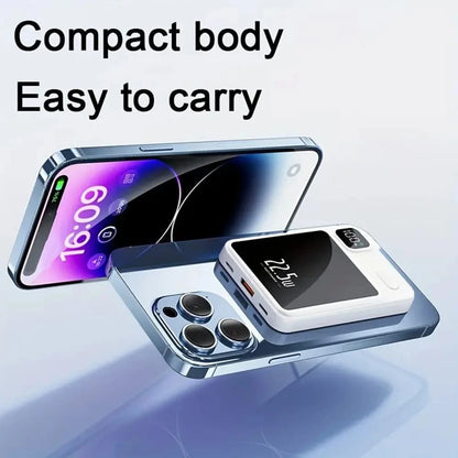 20000mAh Magnetic Wireless Power Bank Charger LED Display For iPhone 17/16/15