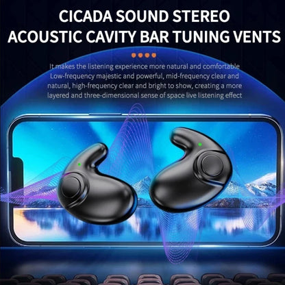 Wireless Bluetooth Earbuds Invisible Sleep Earphones Noise Canceling TWS