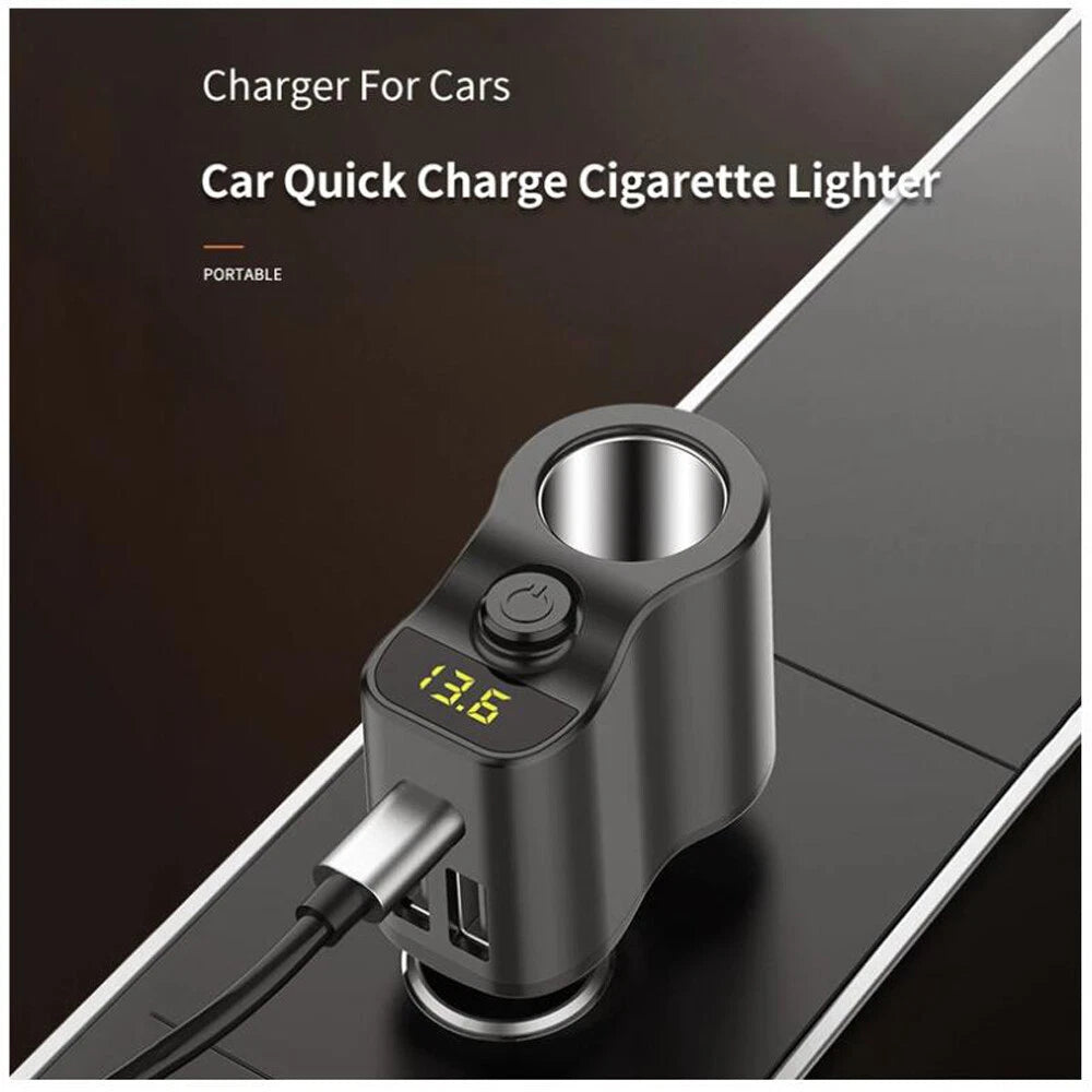 80W car cigarette lighter socket Splitter Car Charger Adapter USB C Type PD port