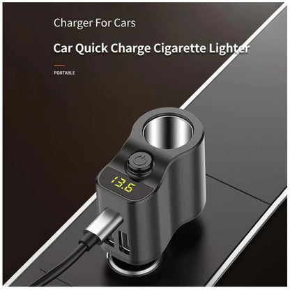 80W car cigarette lighter socket Splitter Car Charger Adapter USB C Type PD port