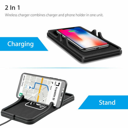Wireless Charger Car Dashboard Phone Holder Mat For iPhone 13 14 Samsung S21 S23