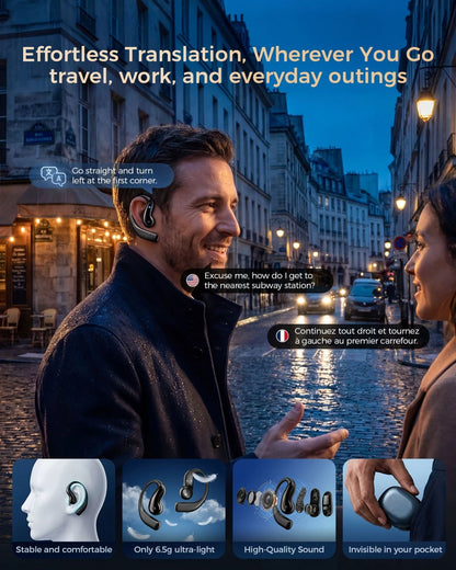 AI Language Translation Earbuds Real Time 3-in-1 Translator Earbuds